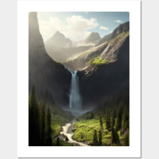 Waterfall in Nature Posters and Art